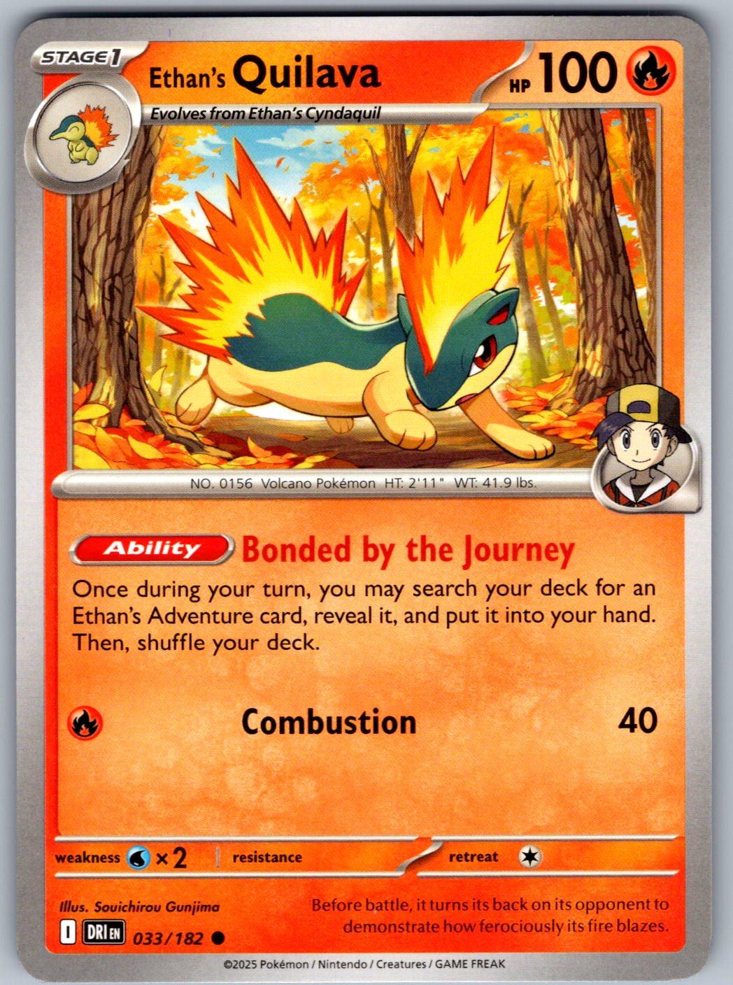 Ethan's Quilava 033/182 Destined Rivals Pokemon