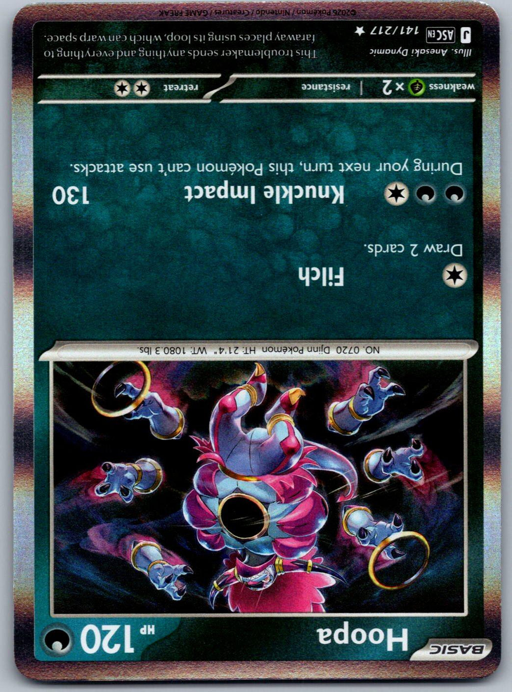 Hoopa 141/217 Ascended Heroes Pokemon Holo
