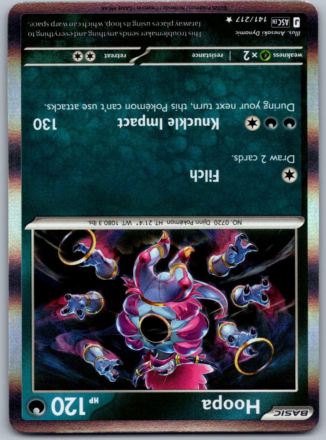 Hoopa 141/217 Ascended Heroes Pokemon Holo