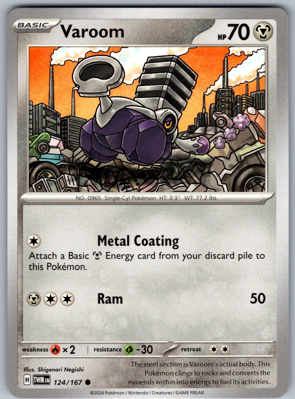 Varoom 124/167 Twilight Masquerade Pokemon
