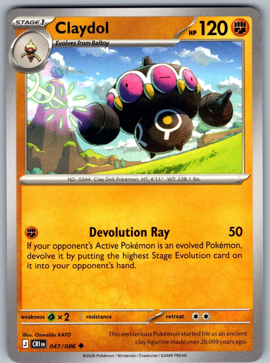 Claydol 047/086 Chaos Rising Pokemon
