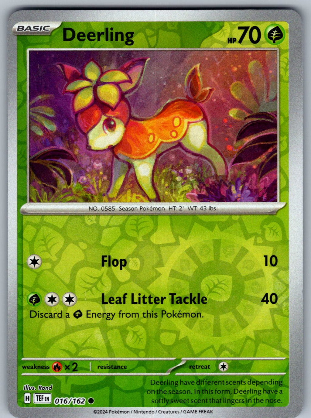 Deerling 016/162 Temporal Forces Pokemon