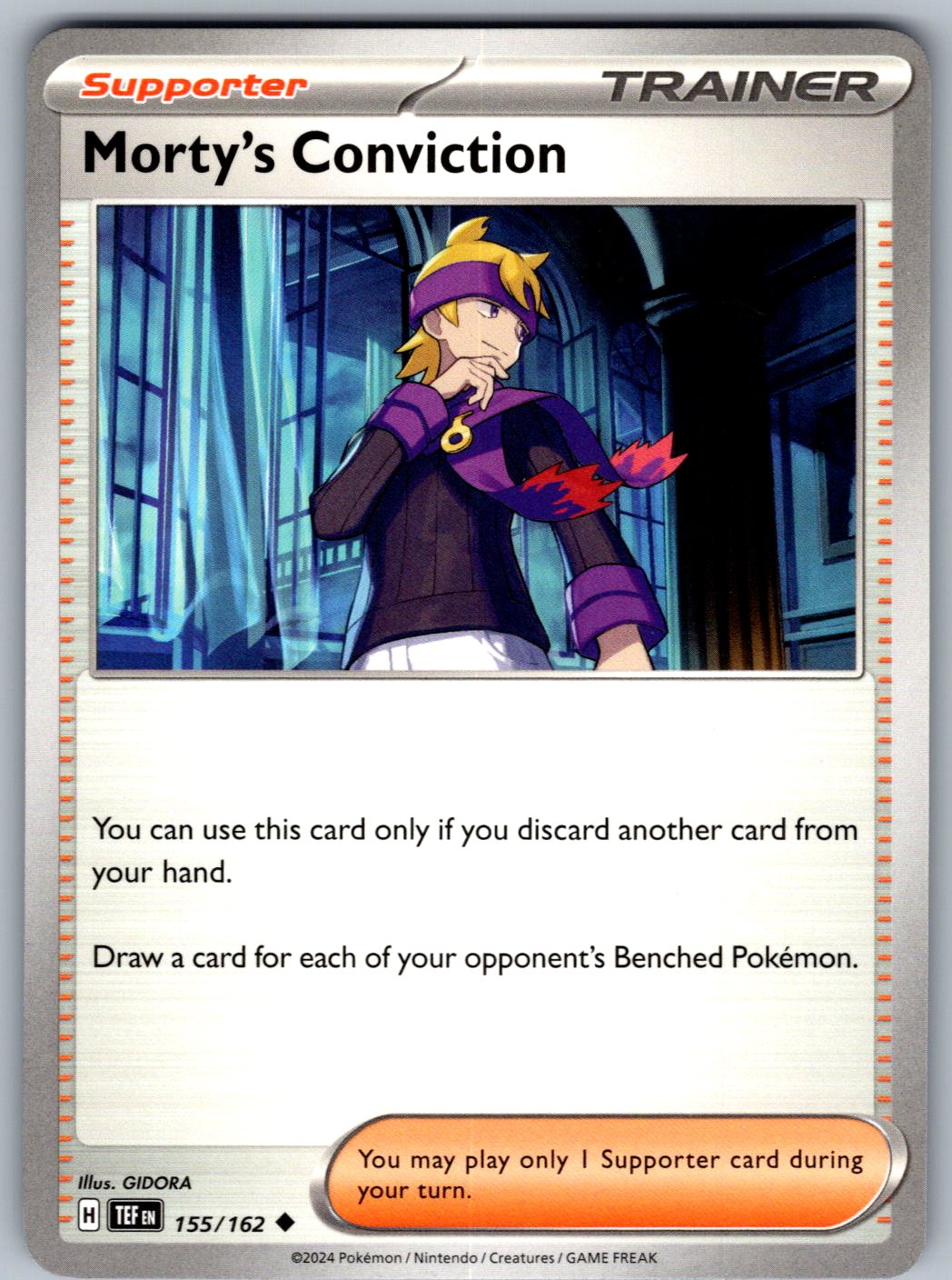Morty's Conviction 155/162 Temporal Forces Pokemon