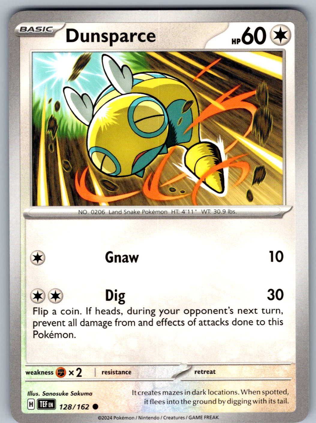Dunsparce 128/162 Temporal Forces Pokemon