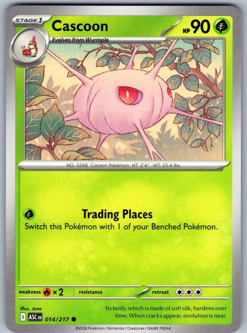 Cascoon 014/217 Ascended Heroes Pokemon