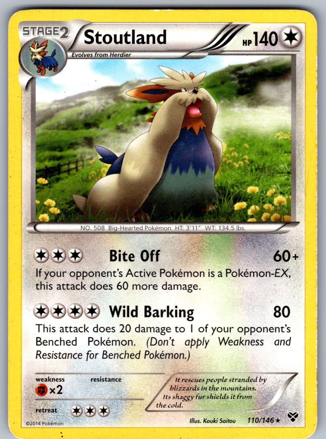 Stoutland 110/146 XY Pokemon