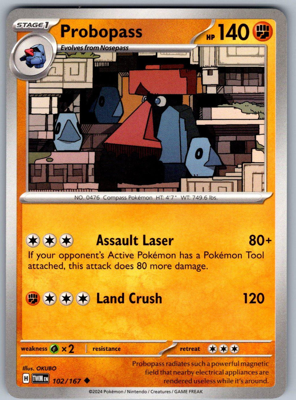 Probopass 102/167 Twilight Masquerade Pokemon