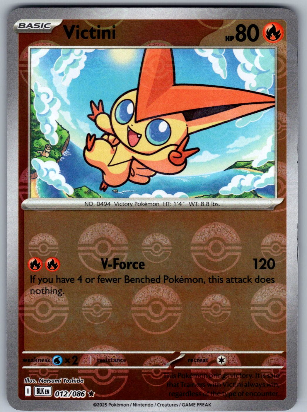 Victini (Poke Ball Pattern) 012/086 Black Bolt Pokemon Holo