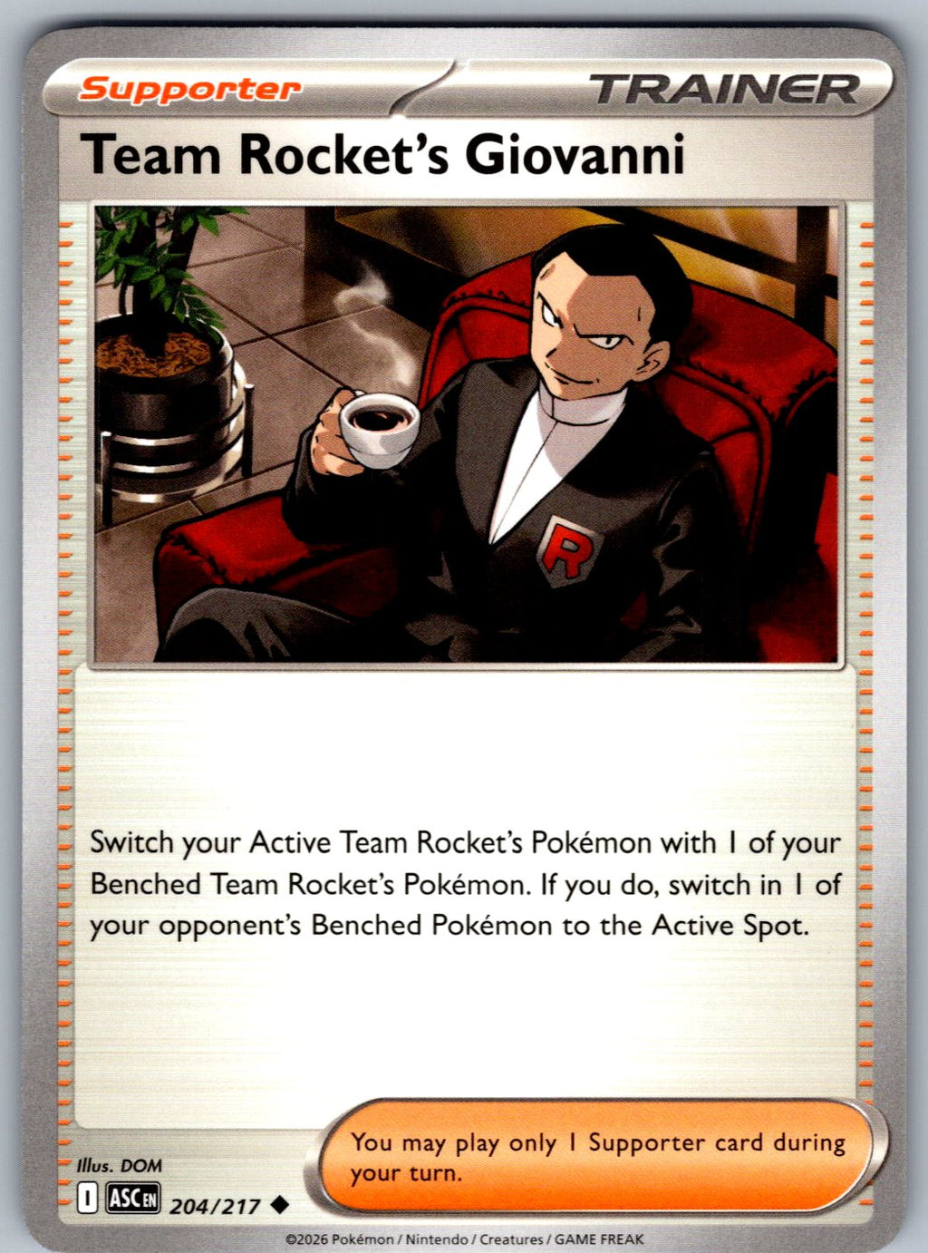 Team Rocket's Giovanni 204/217 Ascended Heroes Pokemon