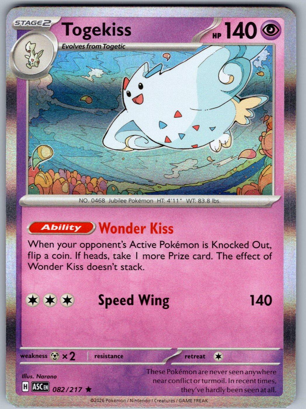 Togekiss 082/217 Ascended Heroes Pokemon Holo