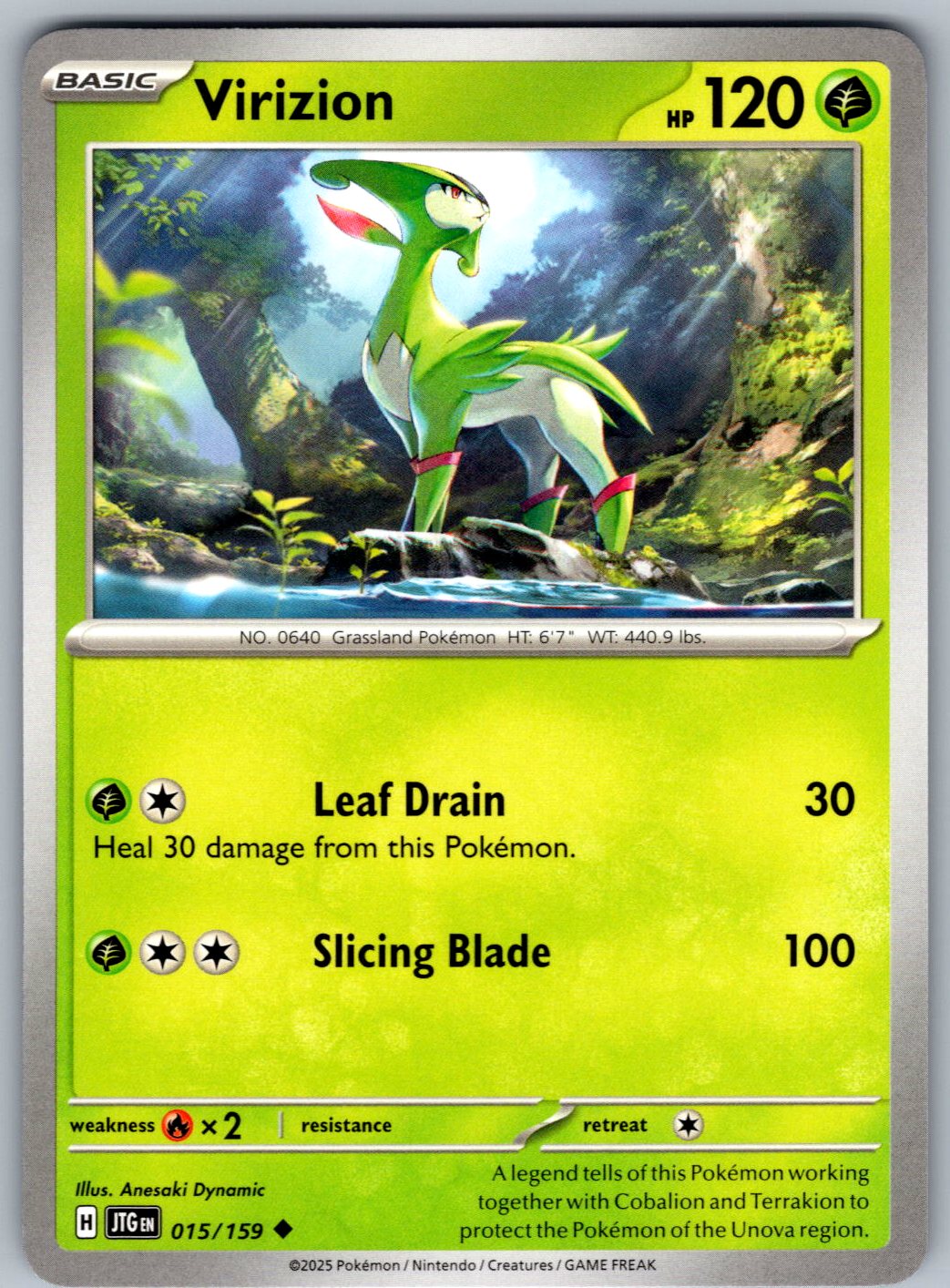 Virizion 015/159 Journey Together Pokemon