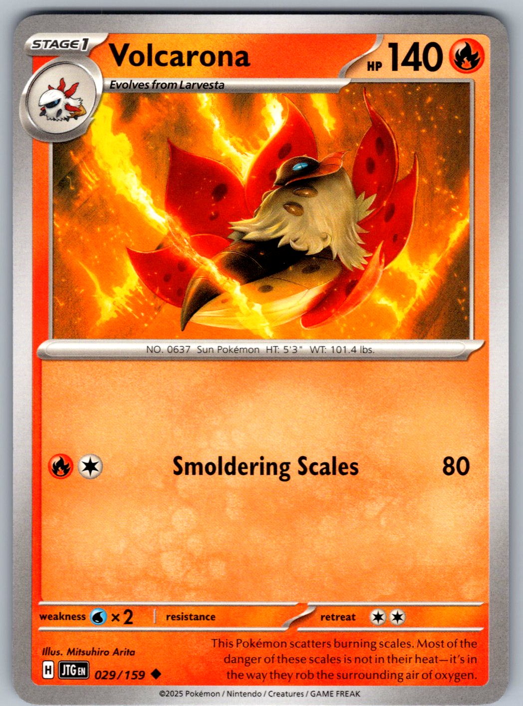 Volcarona 029/159 Journey Together Pokemon