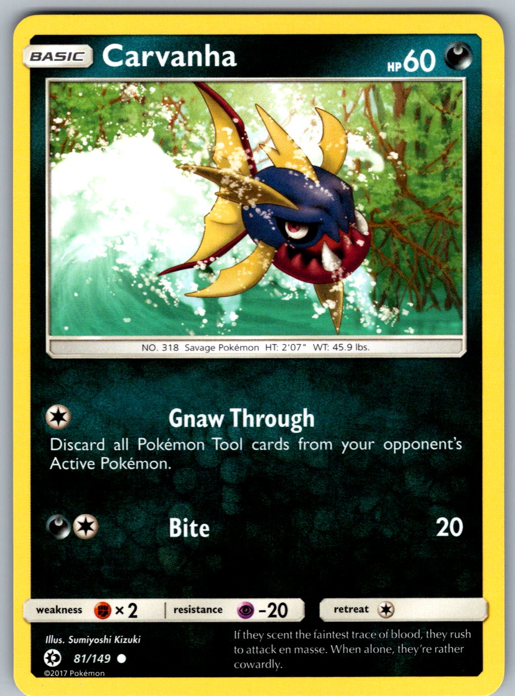 Carvanha 81/149 SM Base Set Pokemon