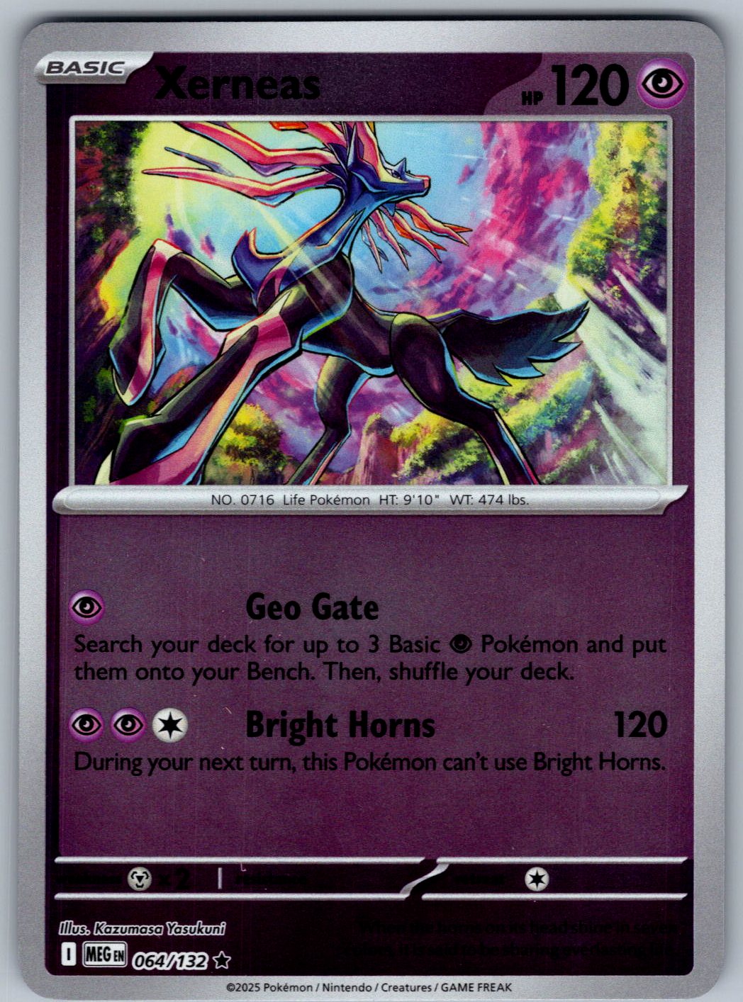 Xerneas 064/132 Mega Evolution Pokemon Reverse Holo