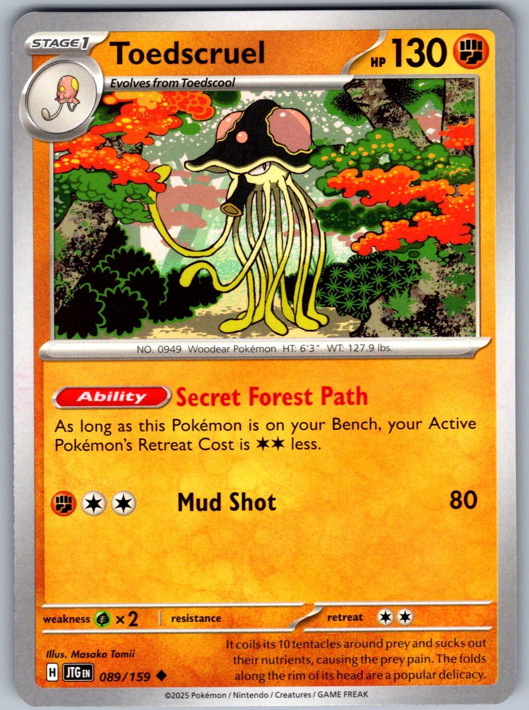 Toedscruel 089/159 Journey Together Pokemon
