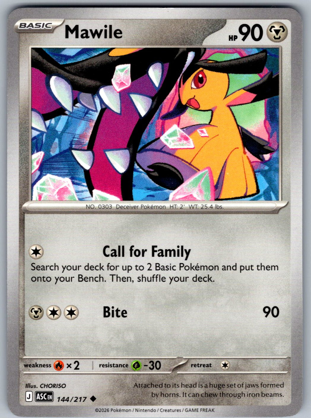 Mawile 144/217 Ascended Heroes Pokemon