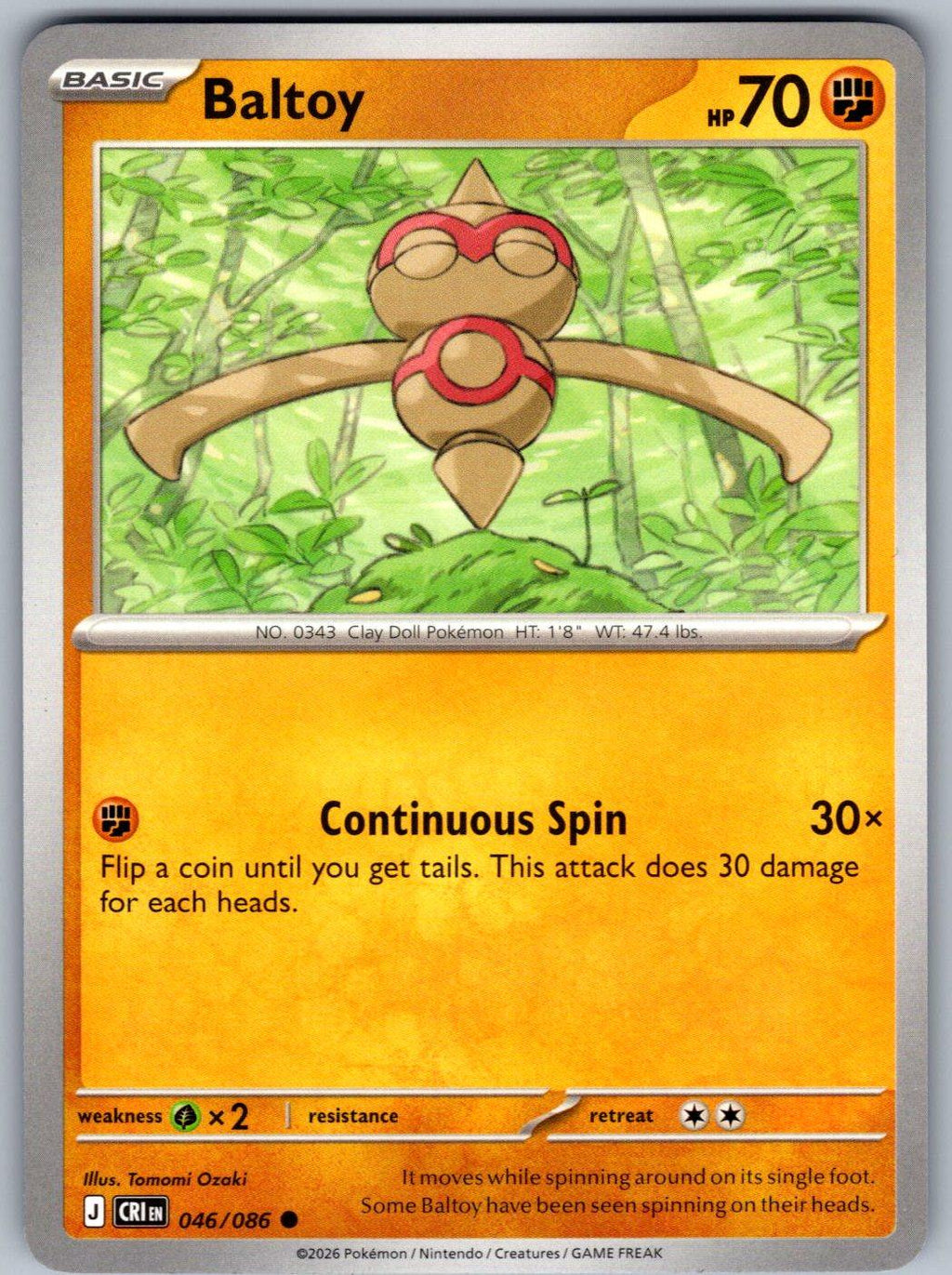 Baltoy 046/086 Chaos Rising Pokemon
