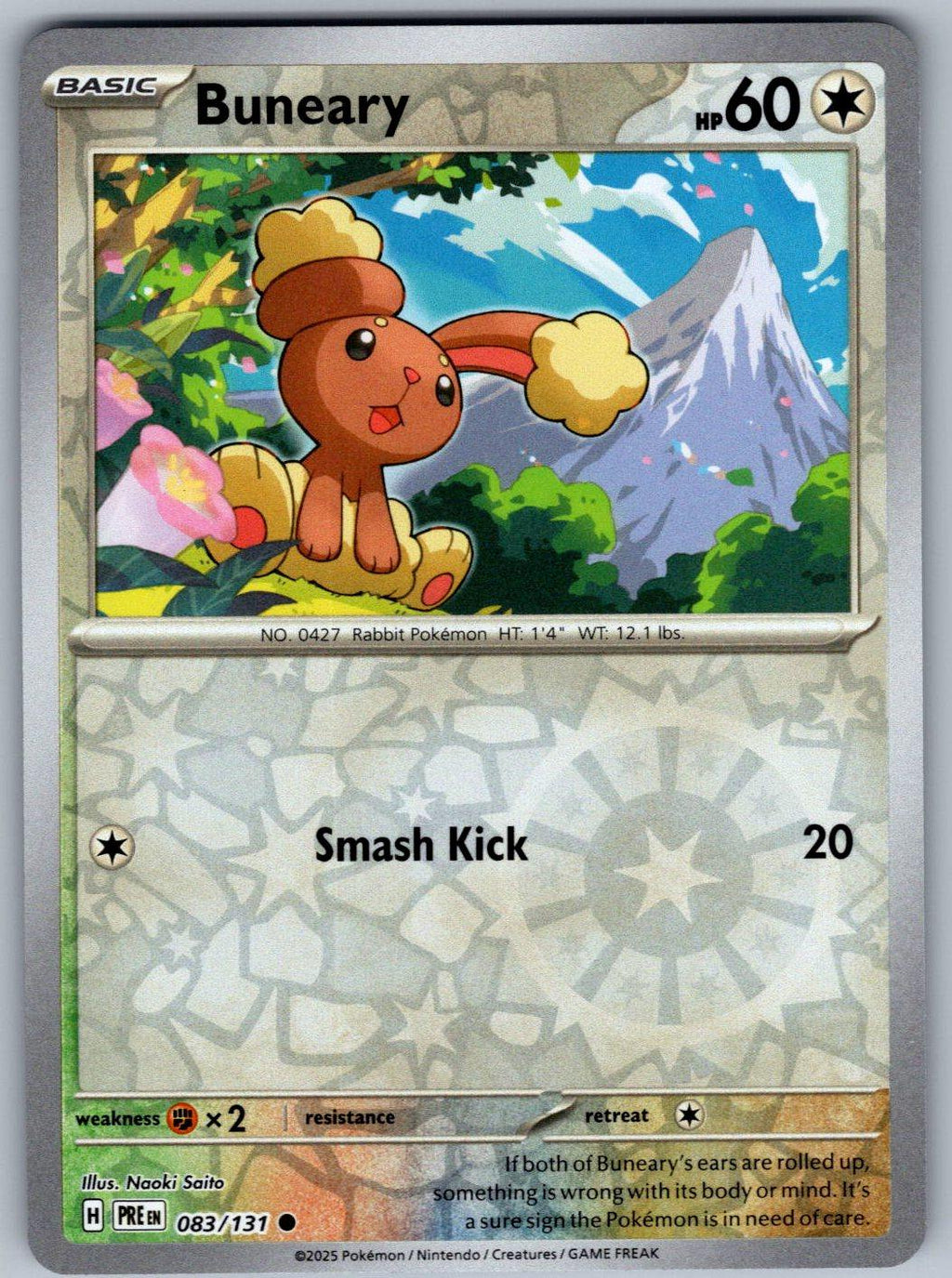 Buneary 083/131 Prismatic Evolutions Pokemon Reverse Holo