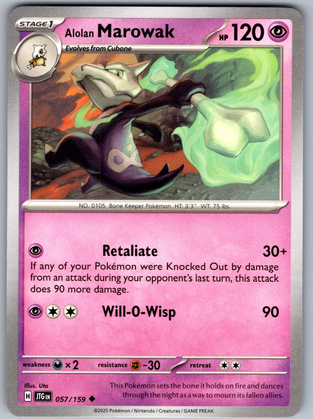 Alolan Marowak 057/159 Journey Together Pokemon
