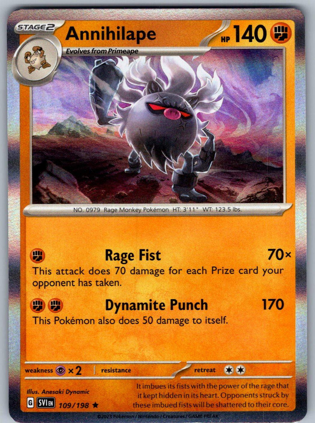 Annihilape 047/091 Paldean Fates Pokemon Holo