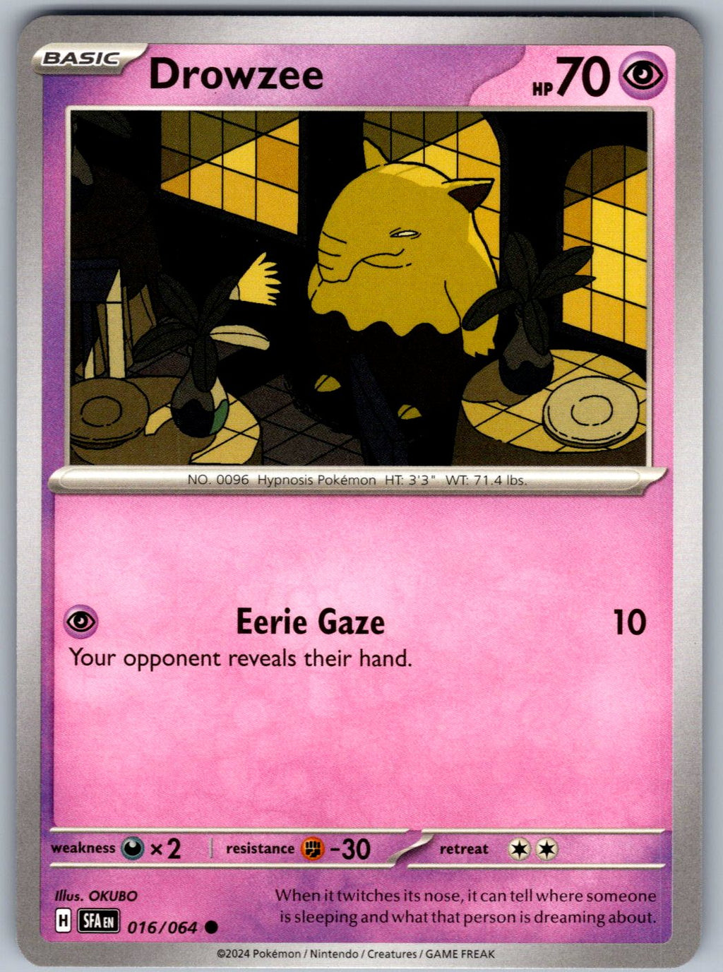 Drowzee 016/064 Shrouded Fable Pokemon