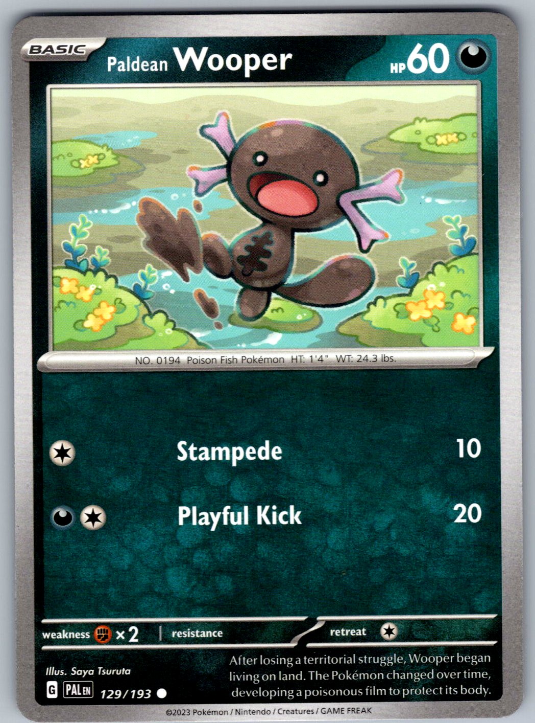 Paldean Wooper 129/193 Paldea Evolved Pokemon