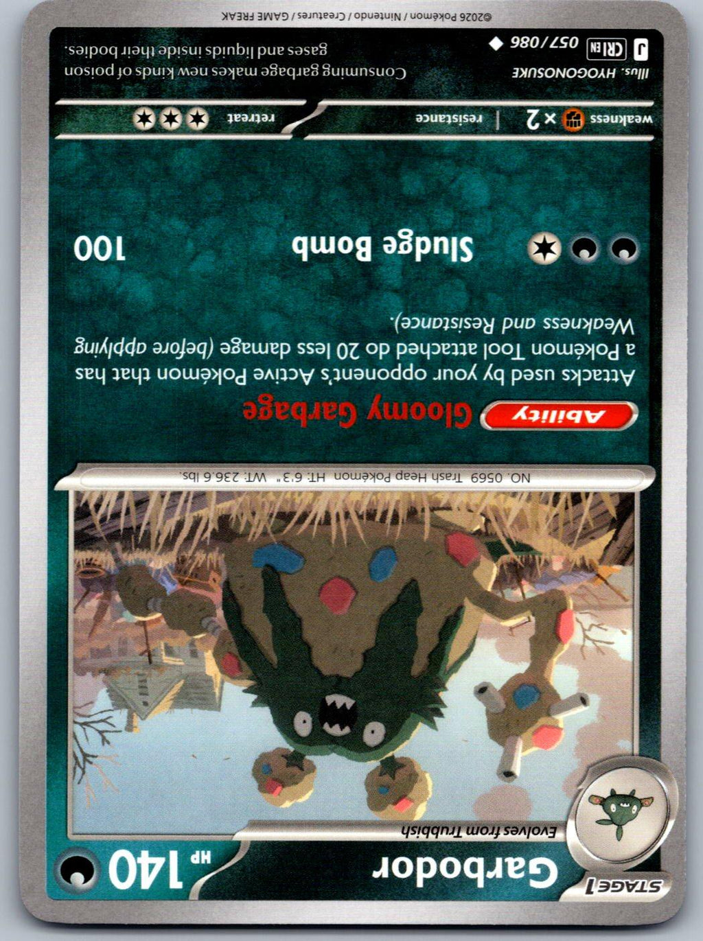 Garbodor 057/086 Chaos Rising Pokemon