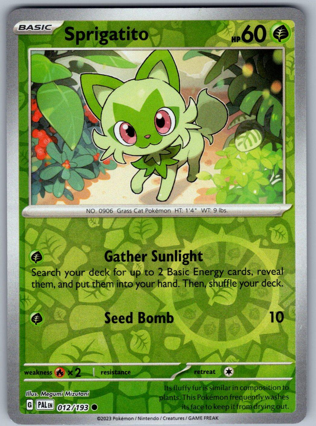 Sprigatito 012/193 Paldea Evolved Pokemon