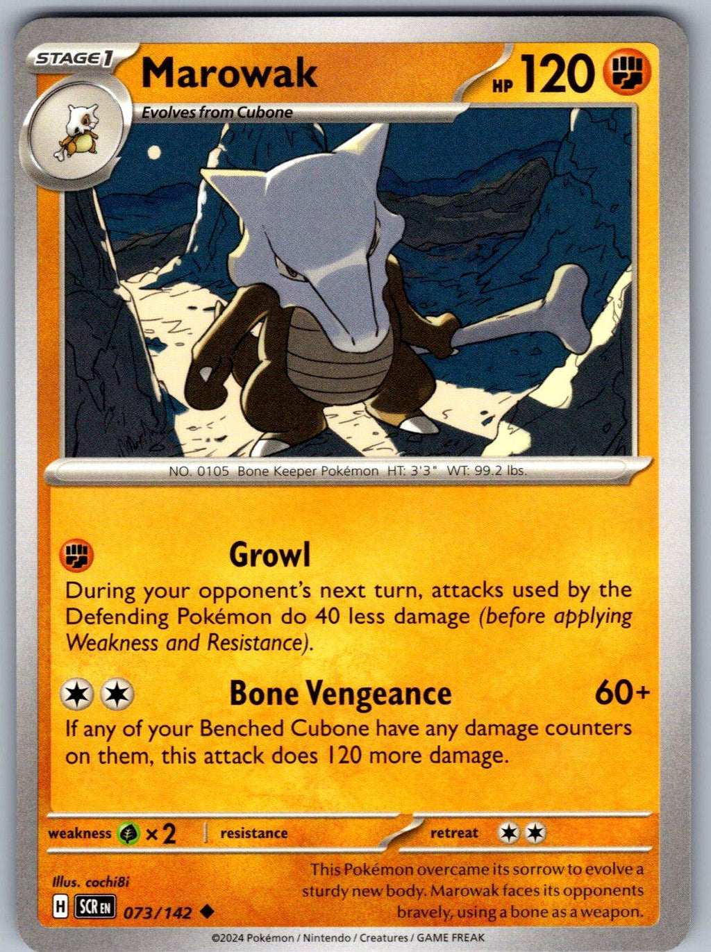 Marowak 73/142 Stellar Crown Pokemon
