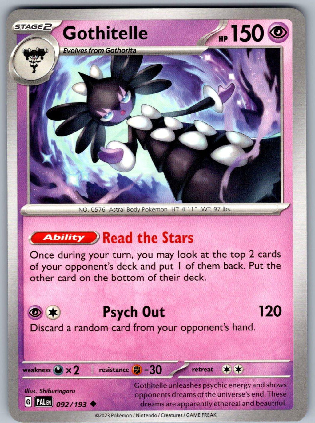 Gothitelle 092/193 Paldea Evolved Pokemon