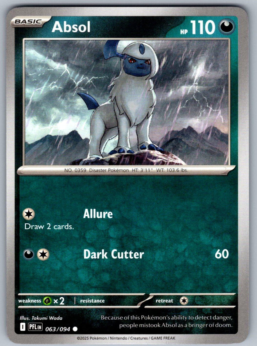 Absol 063/094 Phantasmal Flames Pokemon