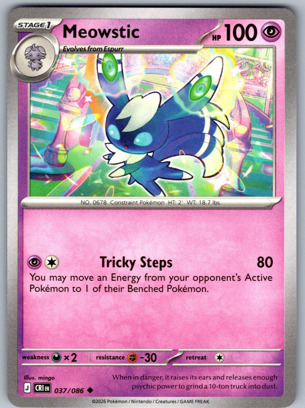 Meowstic 037/086 Chaos Rising Pokemon