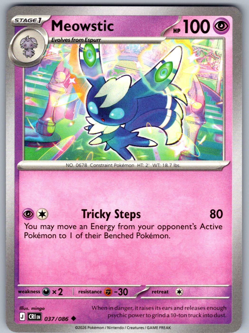 Meowstic 037/086 Chaos Rising Pokemon