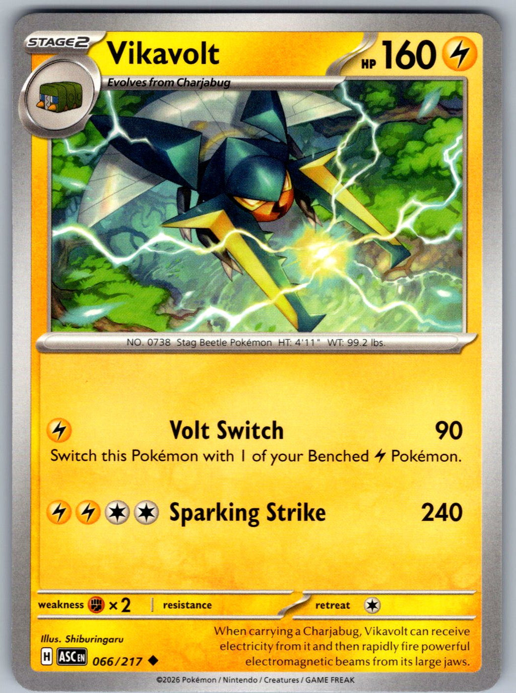 Vikavolt 066/217 Ascended Heroes Pokemon