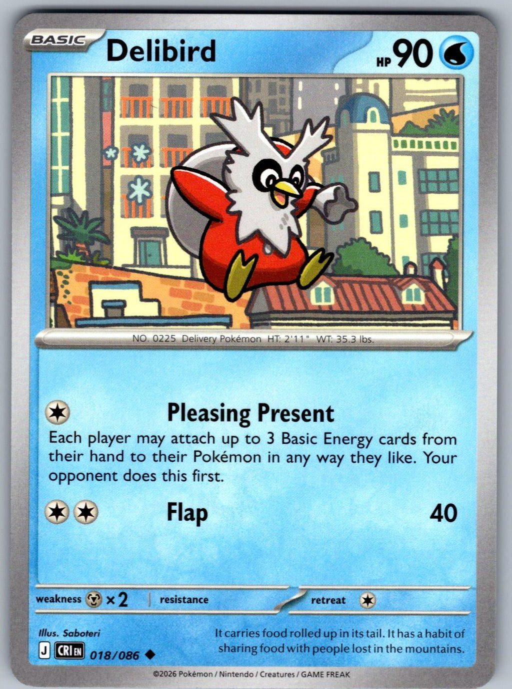 Delibird 018/086 Chaos Rising Pokemon