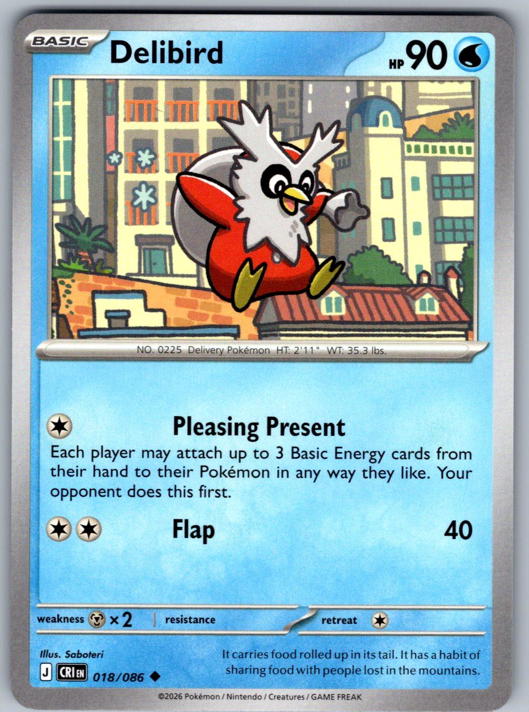 Delibird 018/086 Chaos Rising Pokemon