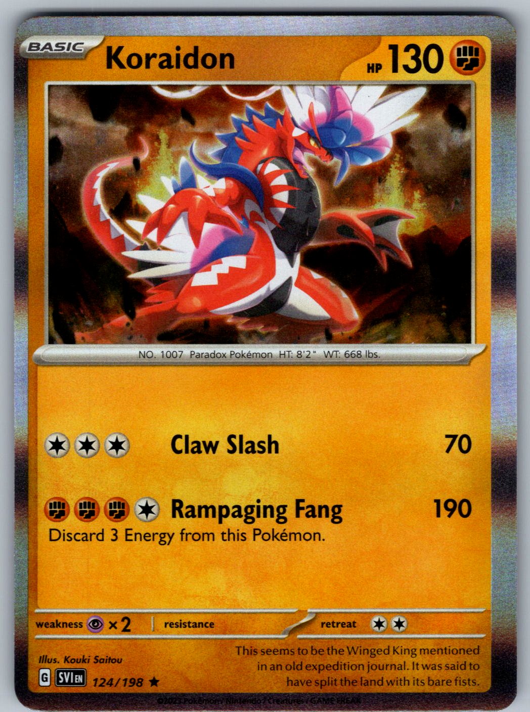 Koraidon 124/198 Scarlet & Violet Pokemon Holo