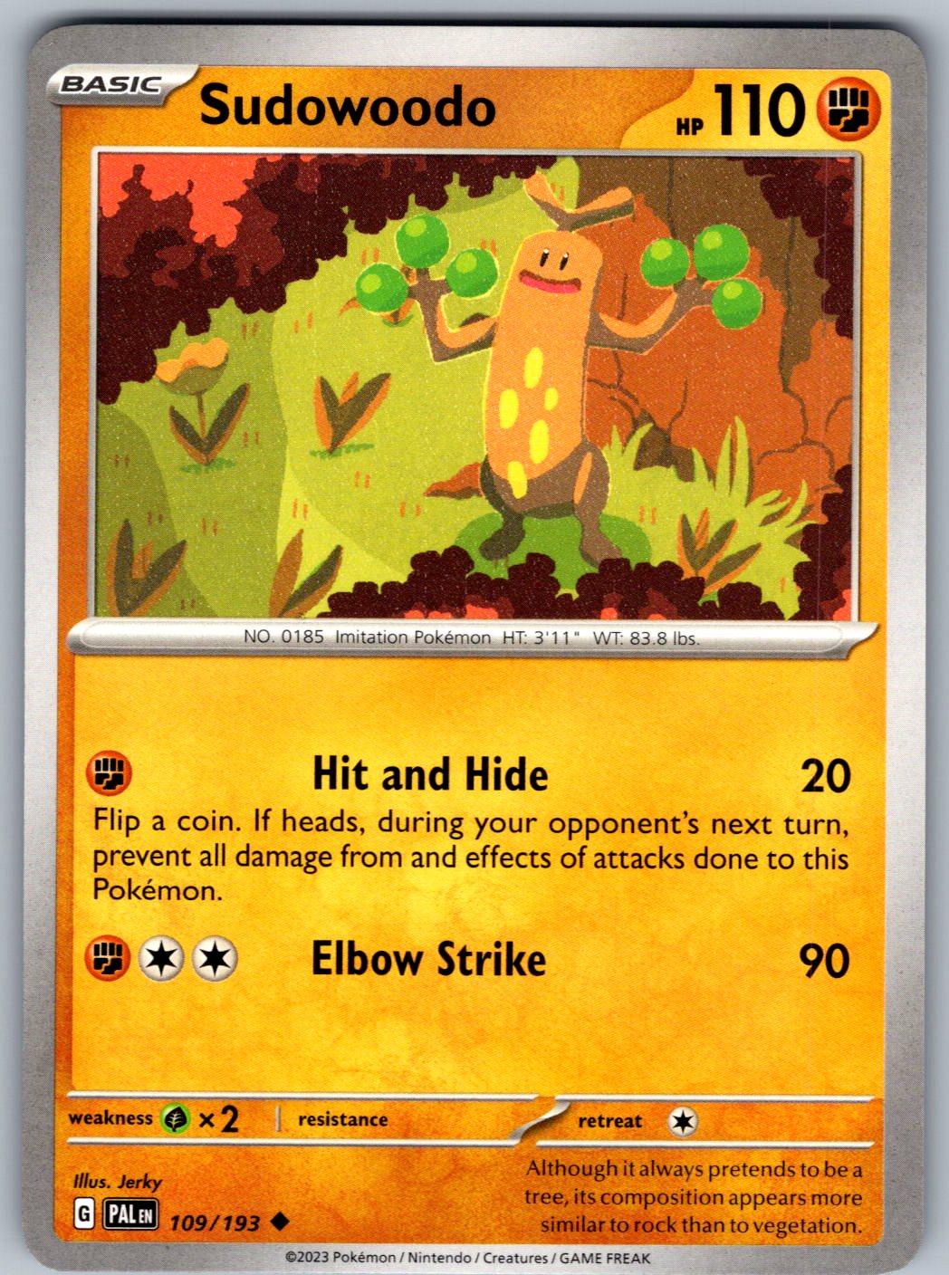 Sudowoodo 109/193 Paldea Evolved Pokemon