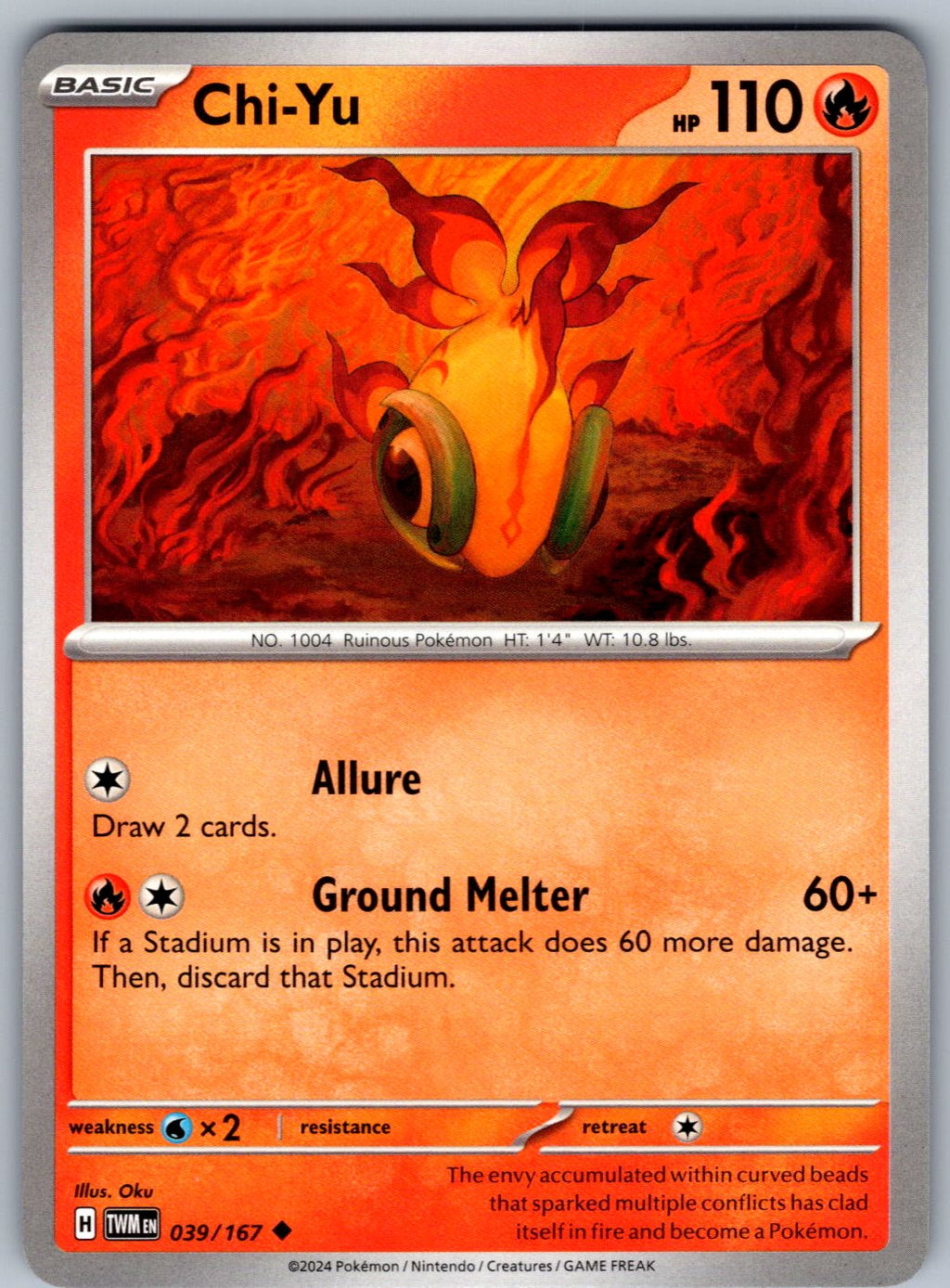 Chi-Yu 039/167 Twilight Masquerade Pokemon