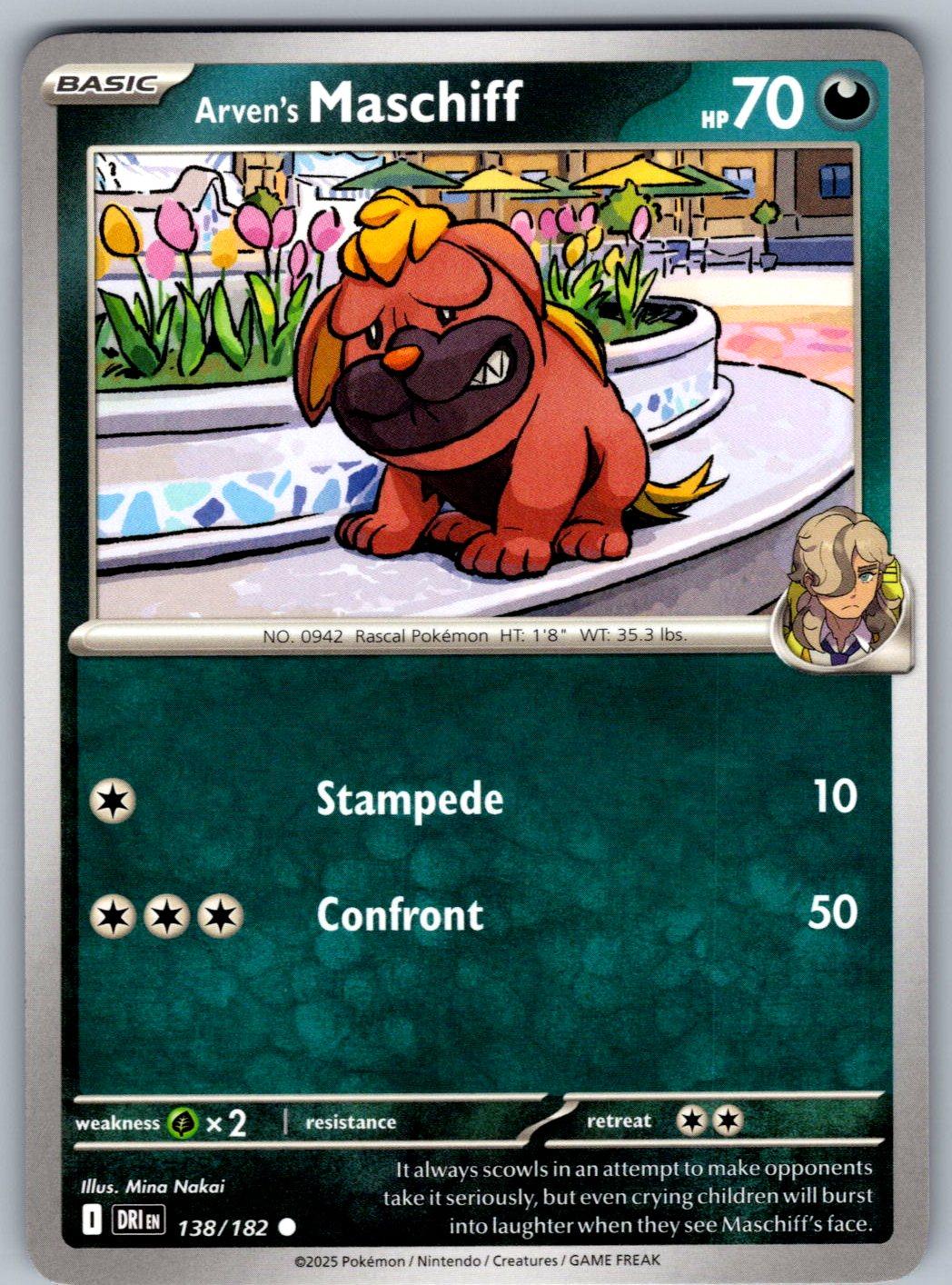 Arven's Maschiff 138/182 Destined Rivals Pokemon