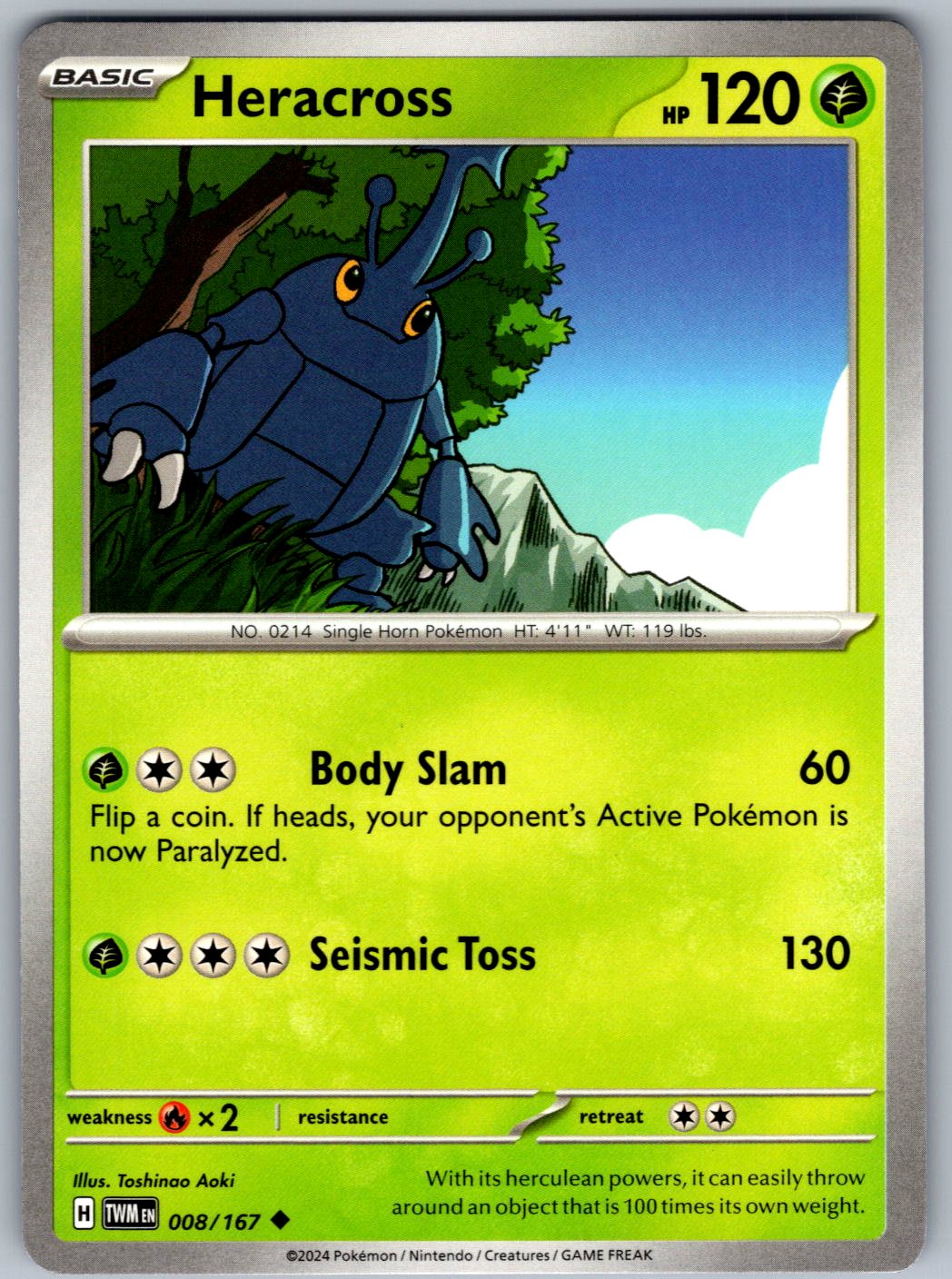 Heracross 008/167 Twilight Masquerade Pokemon