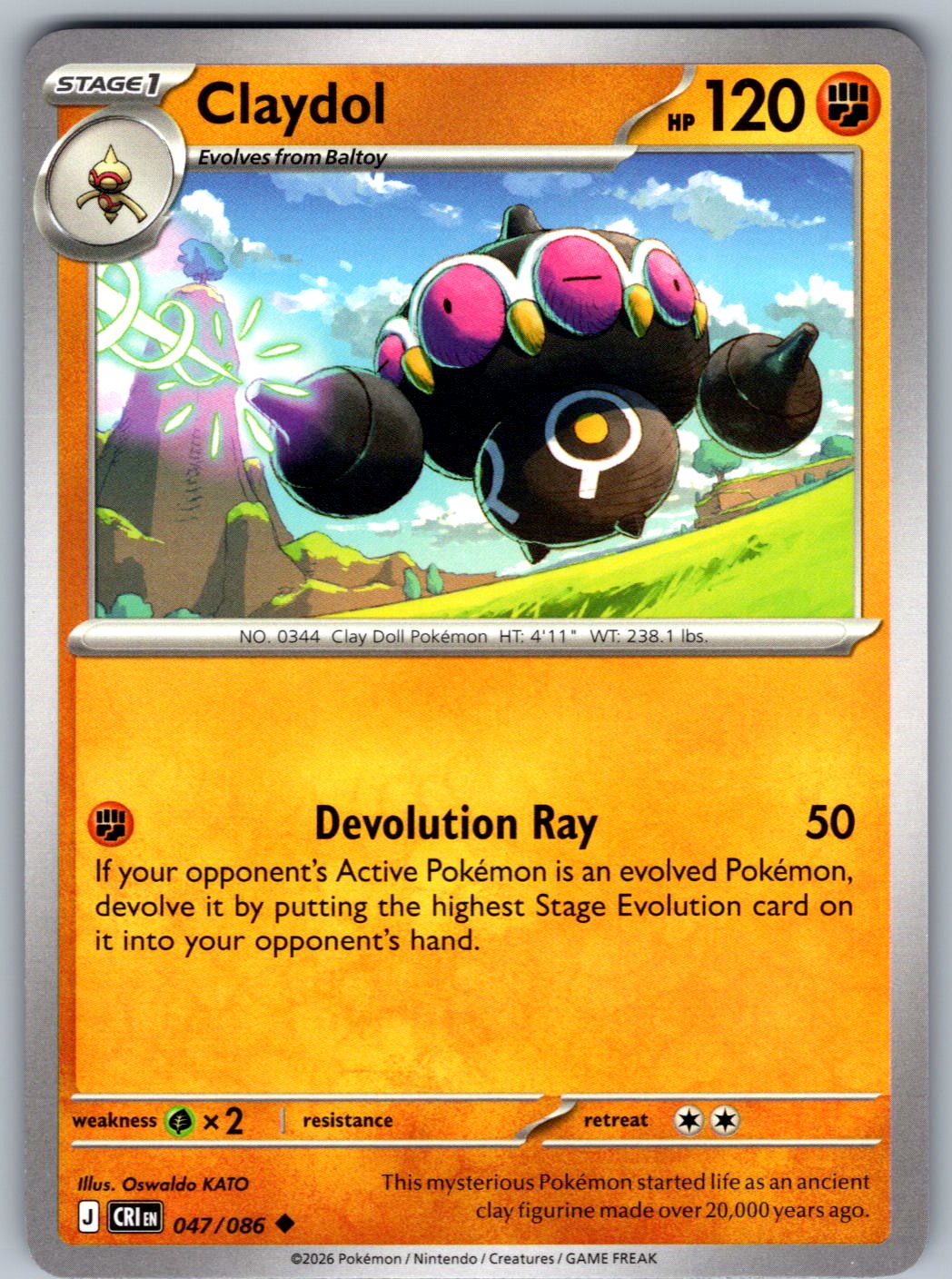 Claydol 047/086 Chaos Rising Pokemon