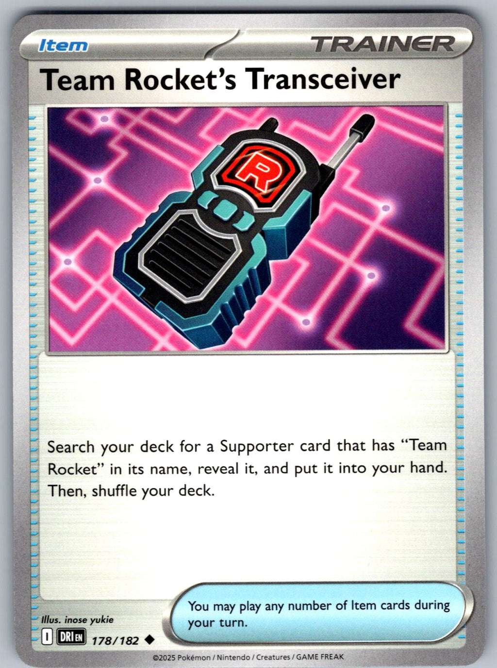 Team Rocket's Transceiver 178/182 Destined Rivals Pokemon