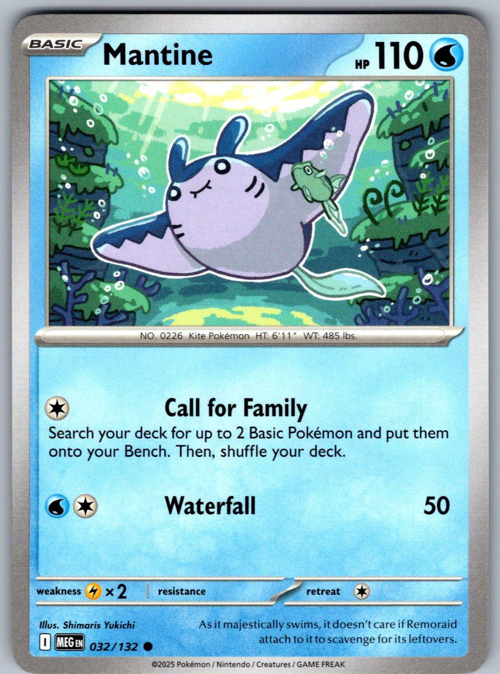 Mantine 032/132 Mega Evolution Pokemon
