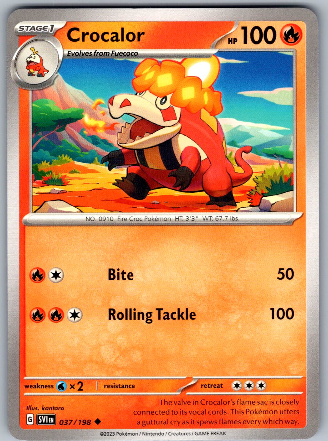 Crocalor 037/198 Scarlet & Violet Pokemon