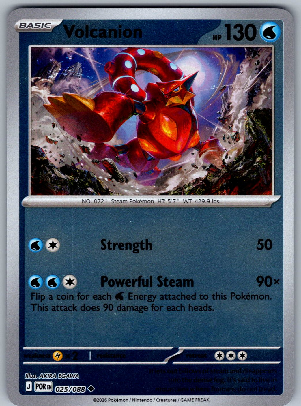 Volcanion 025/088 Perfect Order Pokemon Reverse Holo