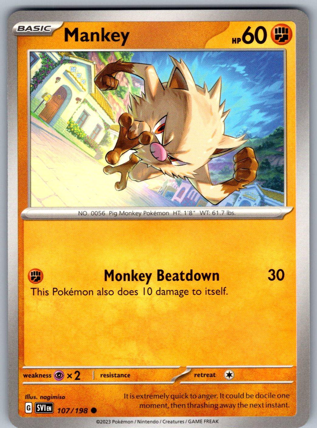 Mankey 107/198 Scarlet & Violet Pokemon