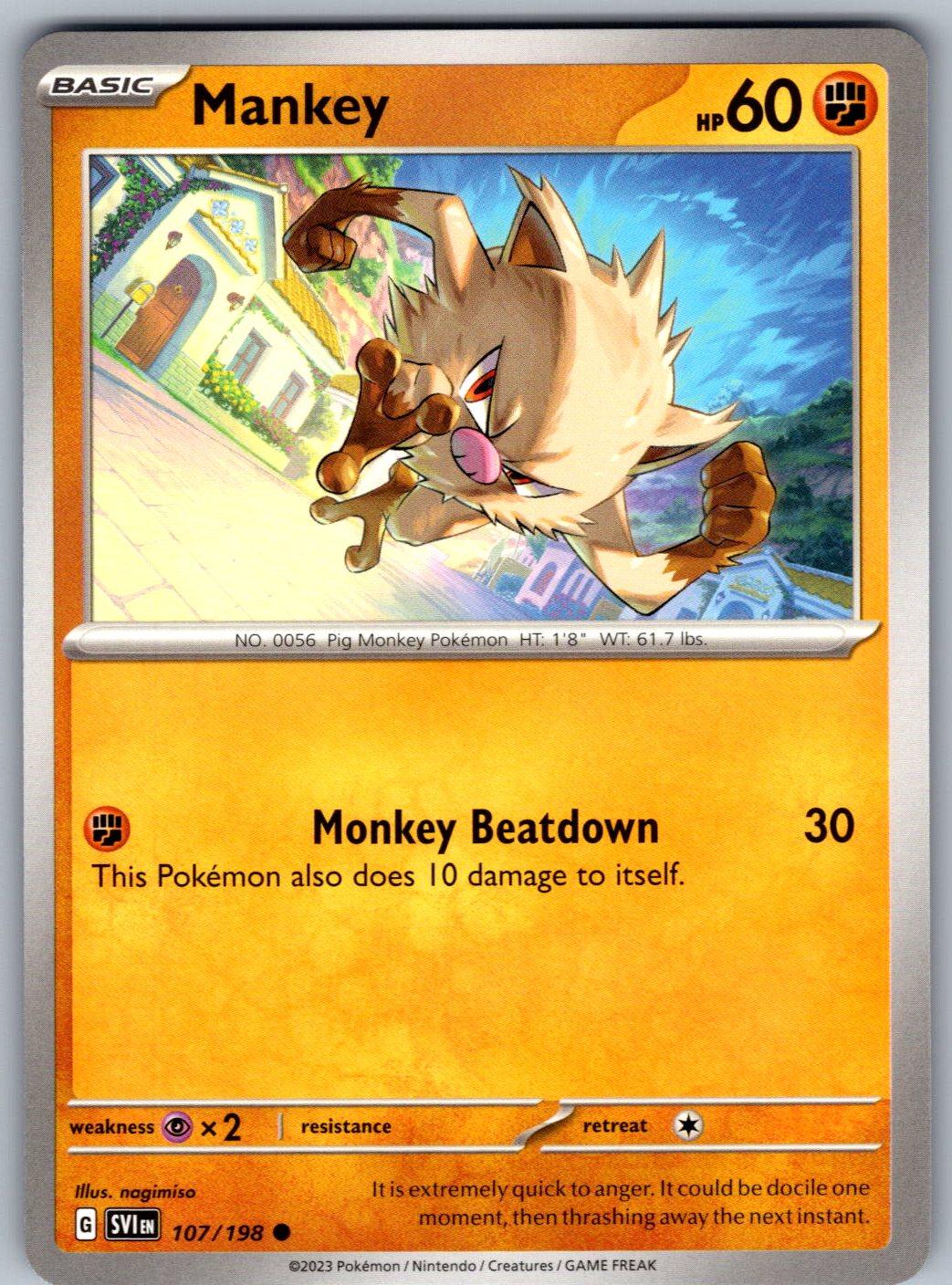 Mankey 107/198 Scarlet & Violet Pokemon