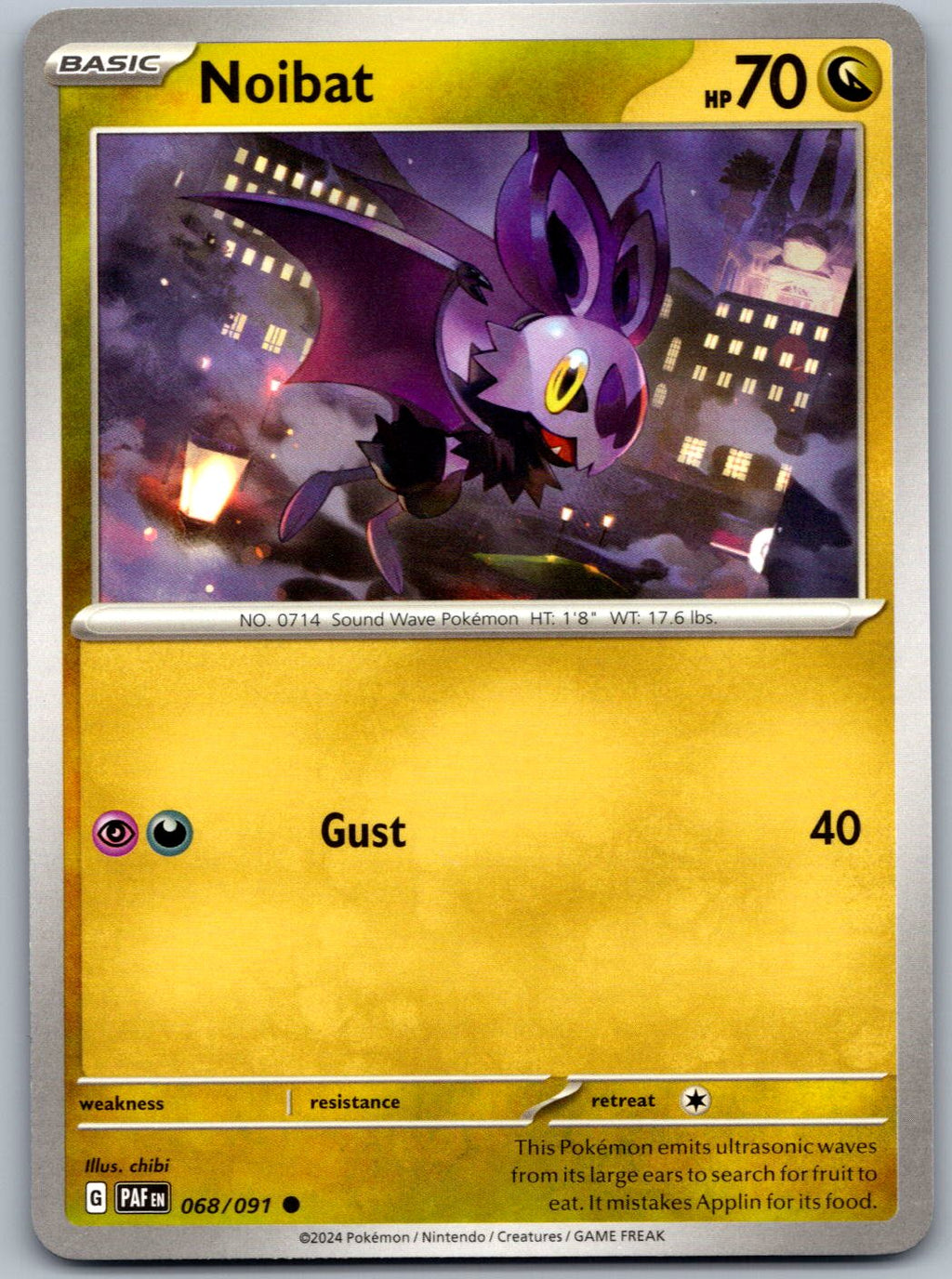 Noibat 068/091 Paldean Fates Pokemon