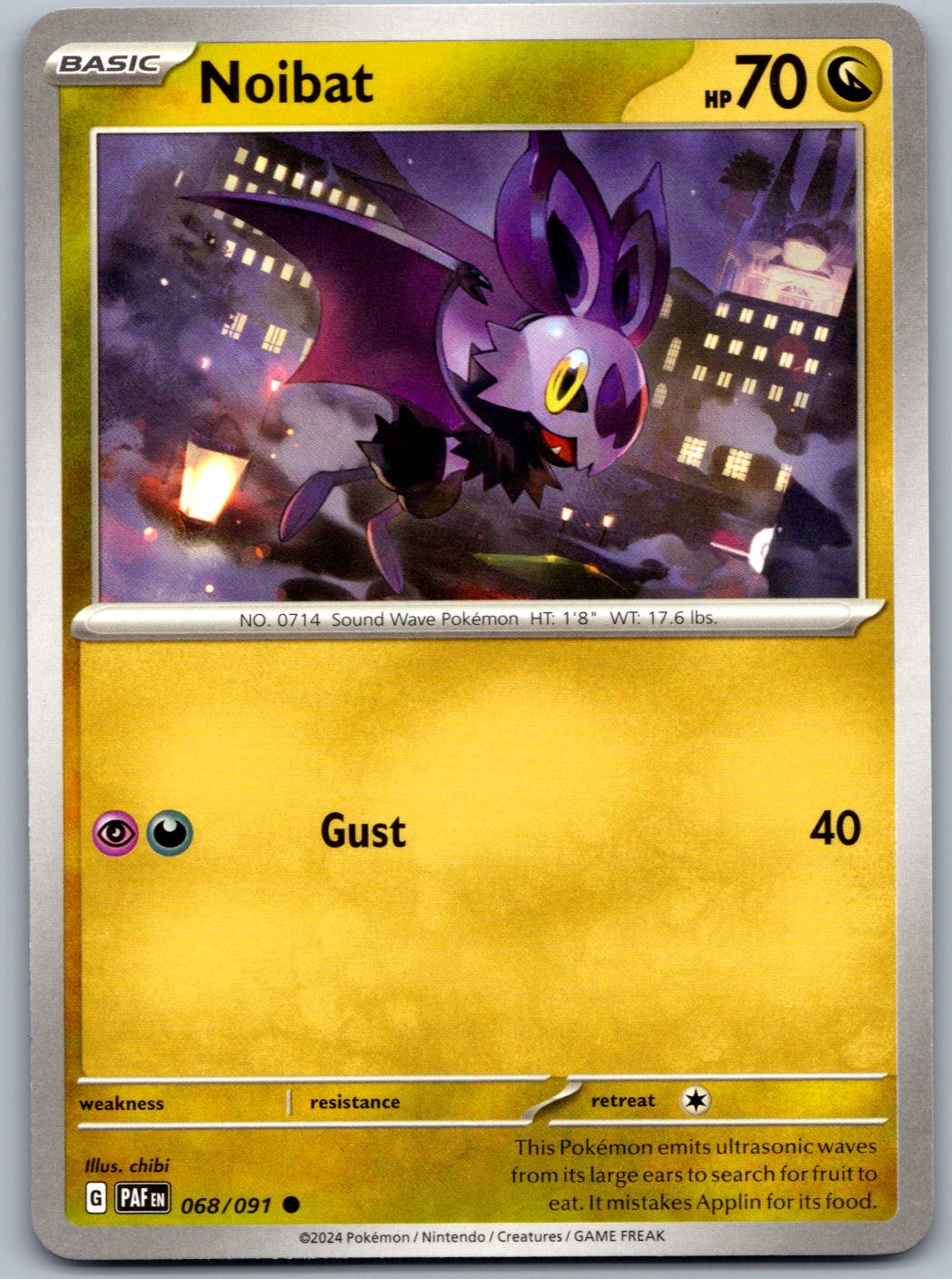 Noibat 068/091 Paldean Fates Pokemon